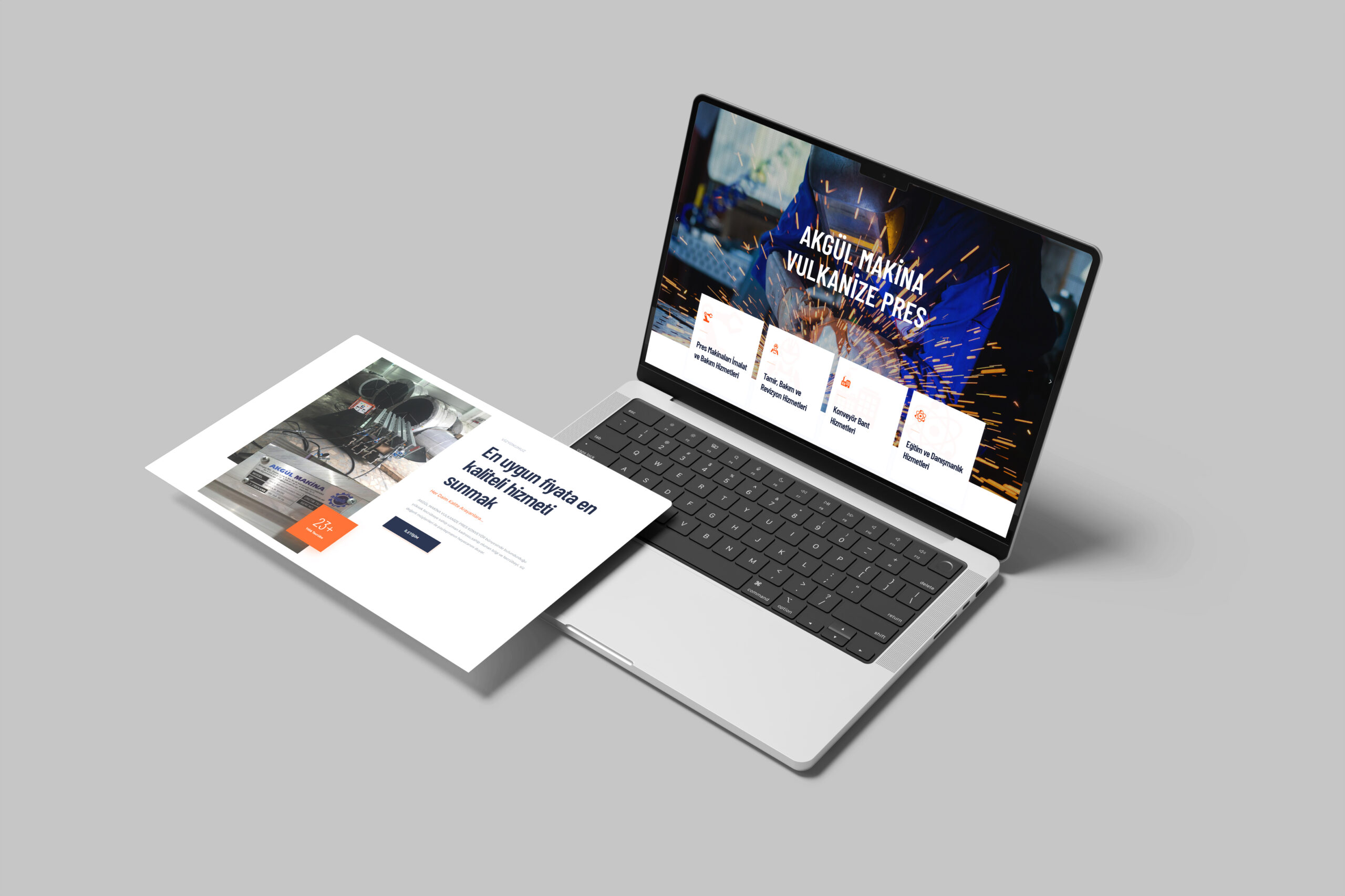 Akgün Endüstriyel web sitesi projesi