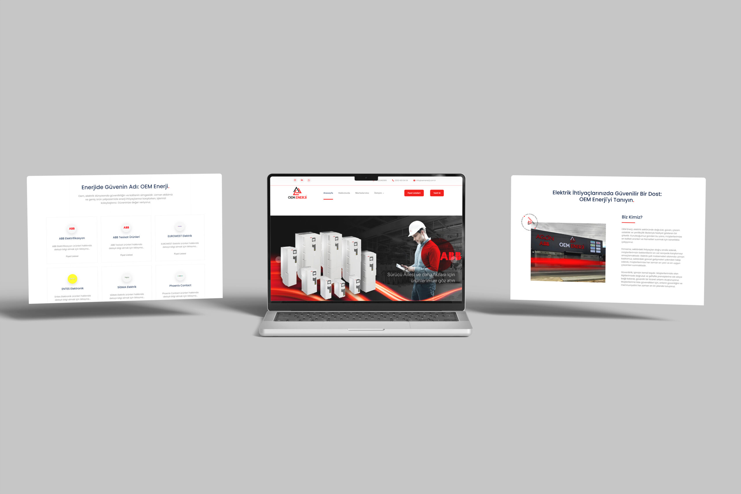 OEM Enerji web sitesi projesi