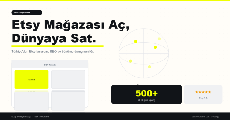 Etsy Mağaza Açma Rehberi